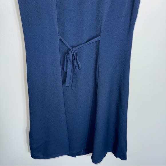 Reformation Rilynn Sleeveless Mini Dress-Button Front-Tie Back-Blue-Size 4 - Picture 9 of 9